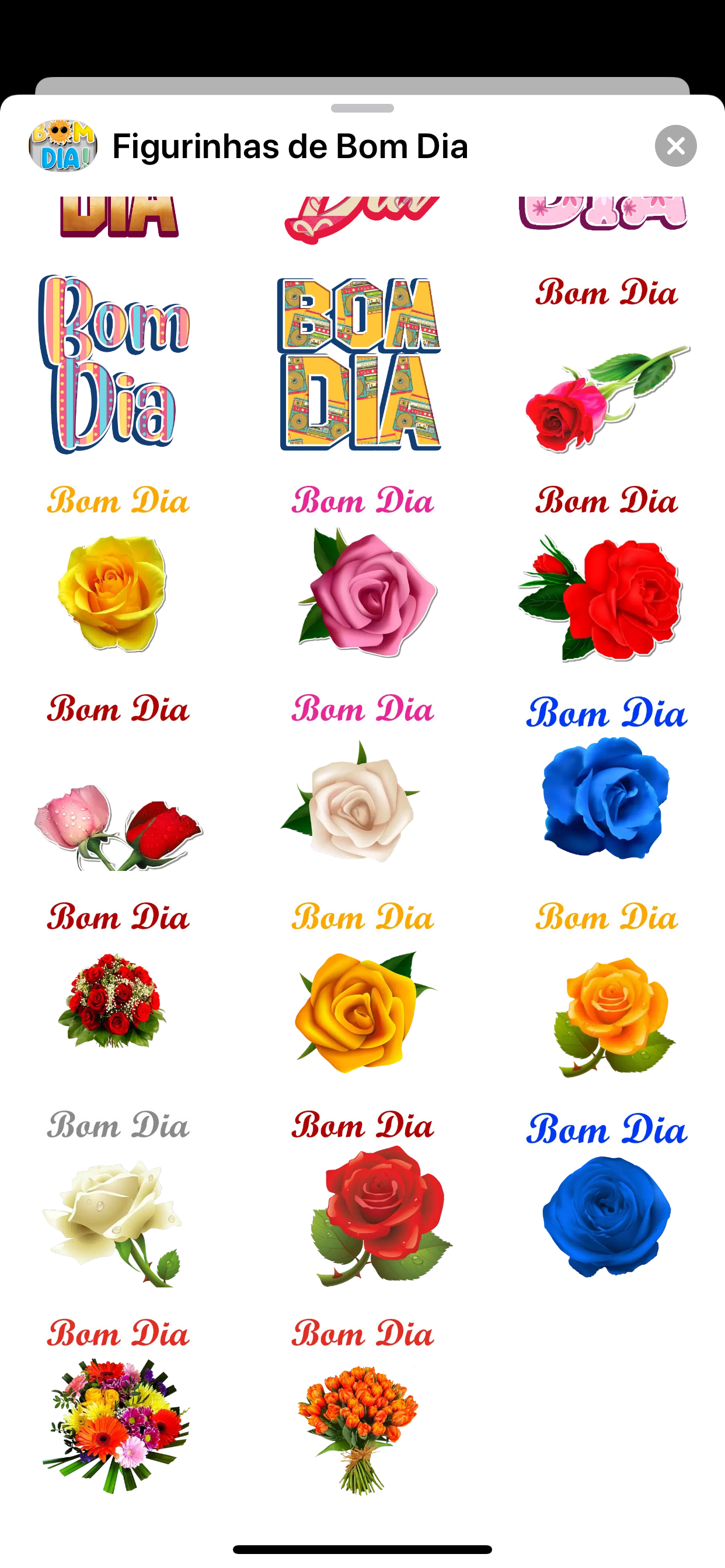 +90 Figurinhas de Bom Dia