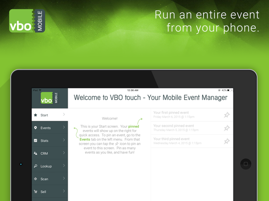VBO Mobile iPad screenshot 1 - Business app