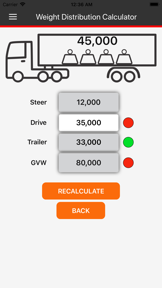 Semi-Truck Weight Distribution screenshot
