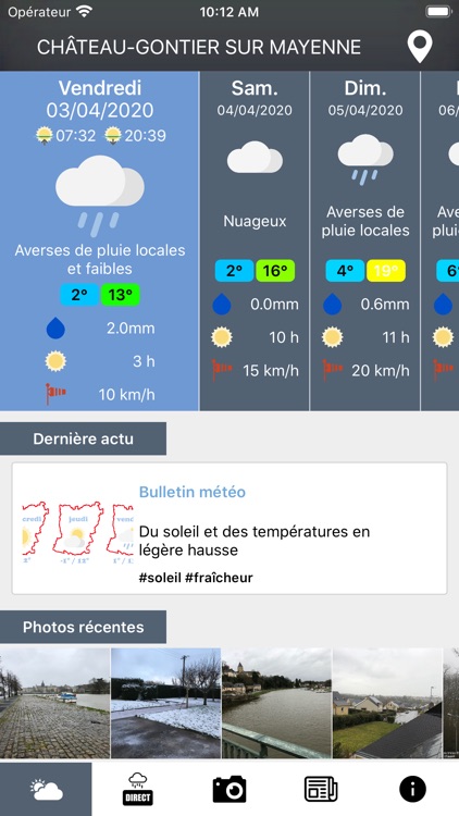 La météo en Mayenne