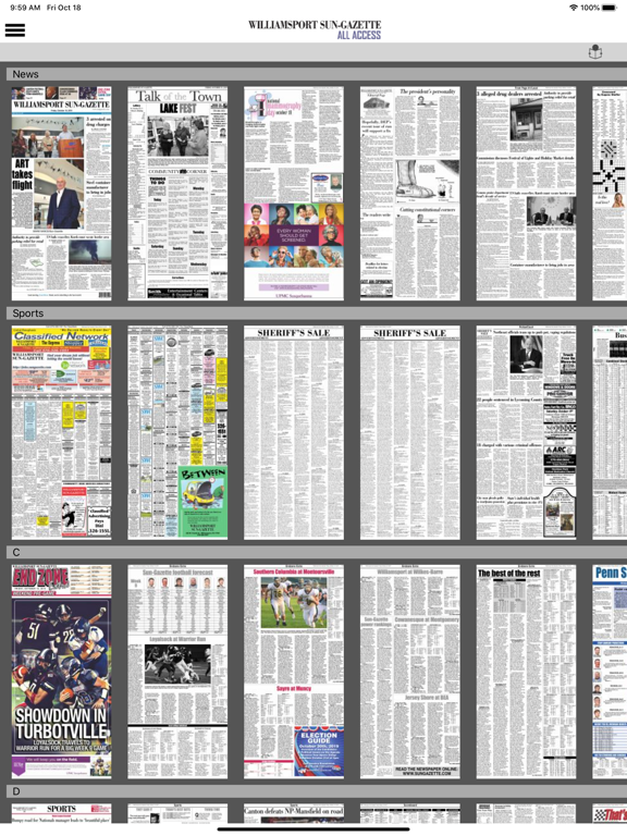 Sun-Gazette All Access iPad screenshot 5 - News app