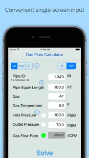 compressible gas flow calc iphone screenshot 1