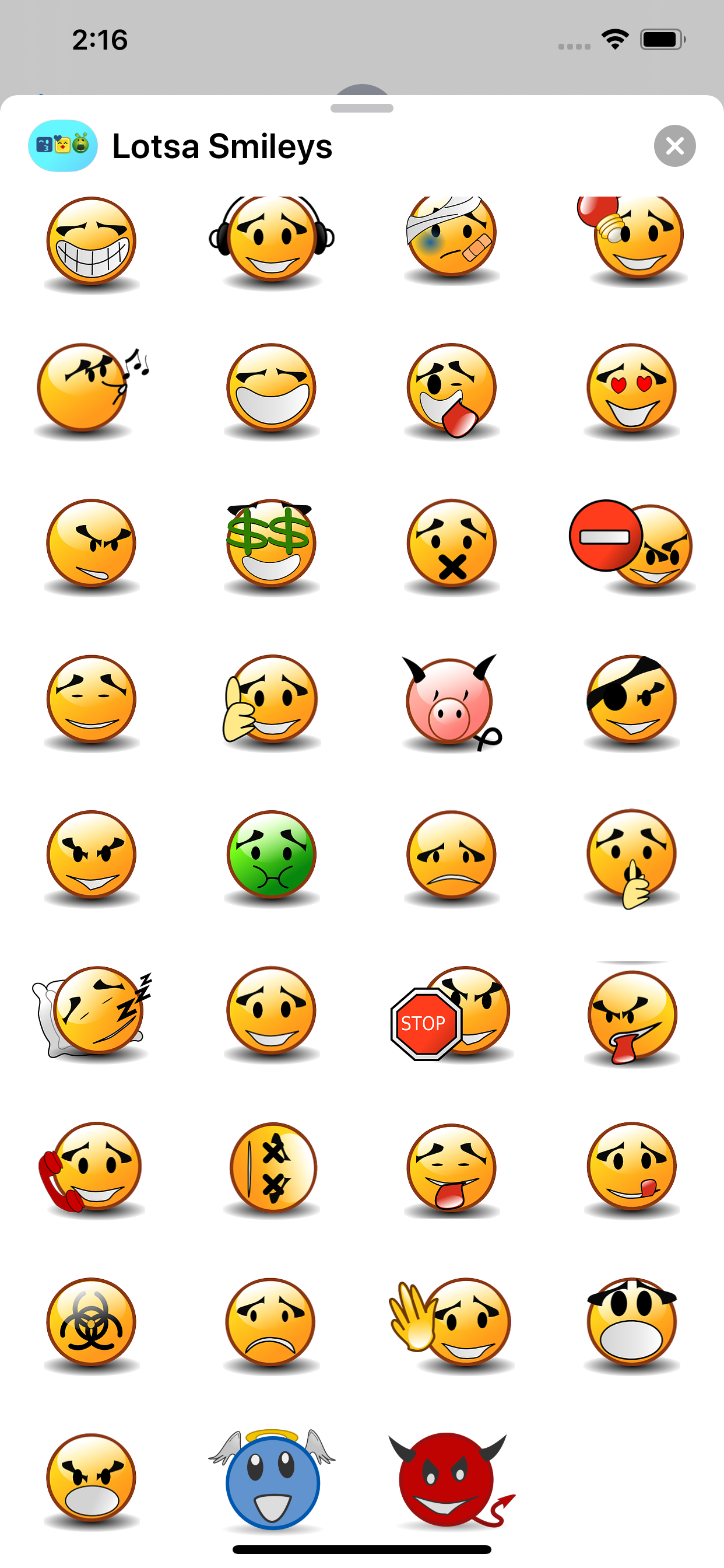 Lotsa Smileys for iMessage screenshot 6