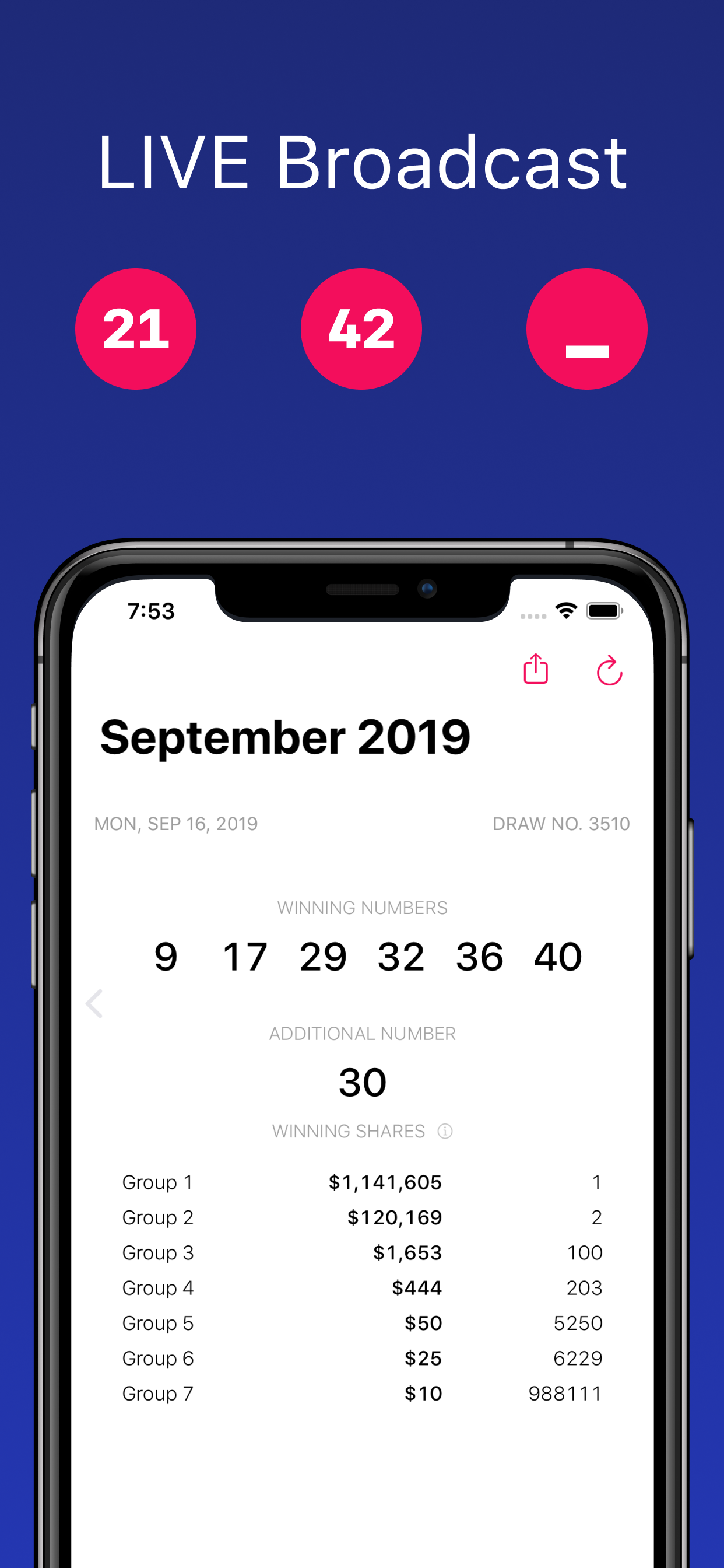 SG Toto+ results for Singapore