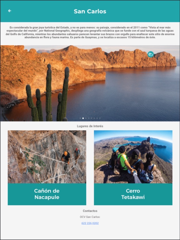 Visit Sonora iPad screenshot 4 - Travel app