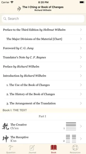 Capture d'écran de The I Ching Or Book Of Changes sur iPhone 4