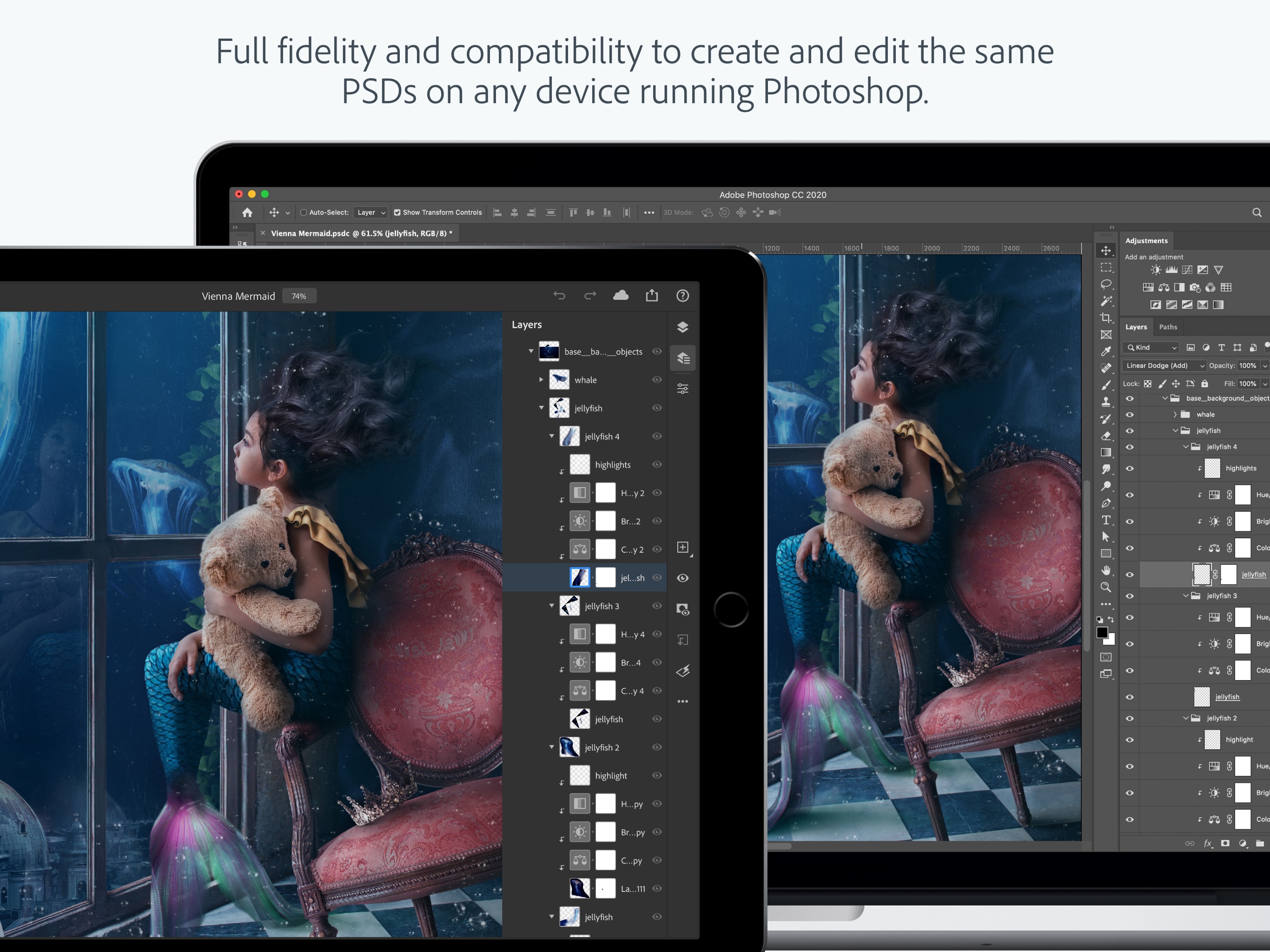 Screenshot do app Adobe Photoshop