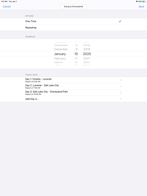 MyTrip Forecasts iPad screenshot 5 - Travel app