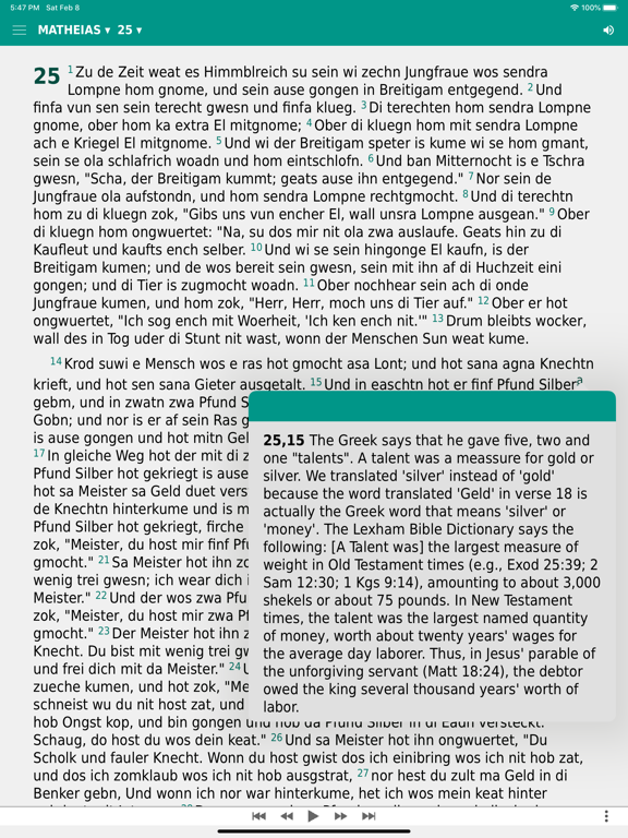 Hutterite Bible App iPad screenshot 6 - Book app