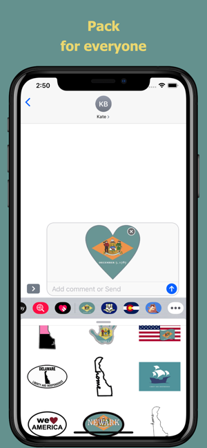 Delaware emojis - USA stickers(圖4)-速報App