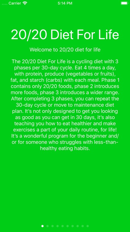 20/20 Diet For Your Life