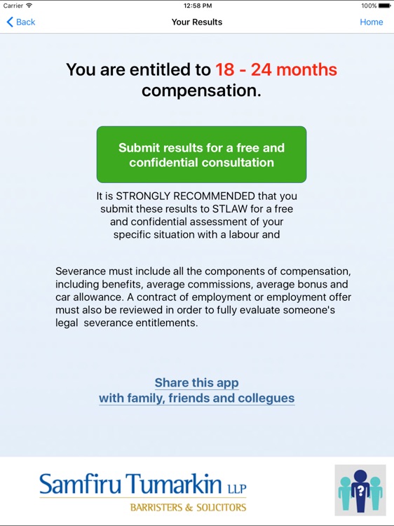Severance Calculator for iPad