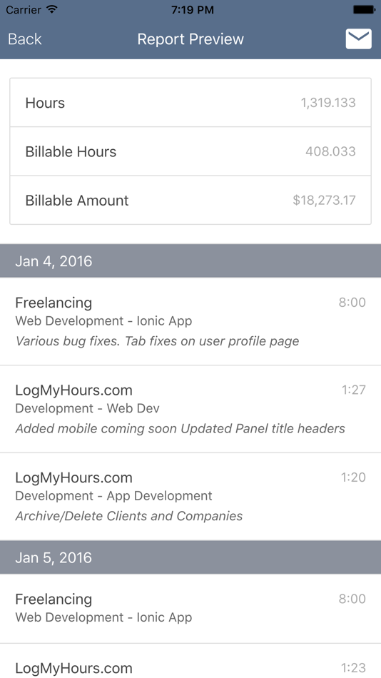 #4. Log My Hours (iOS) Podle: Chris Hopewell