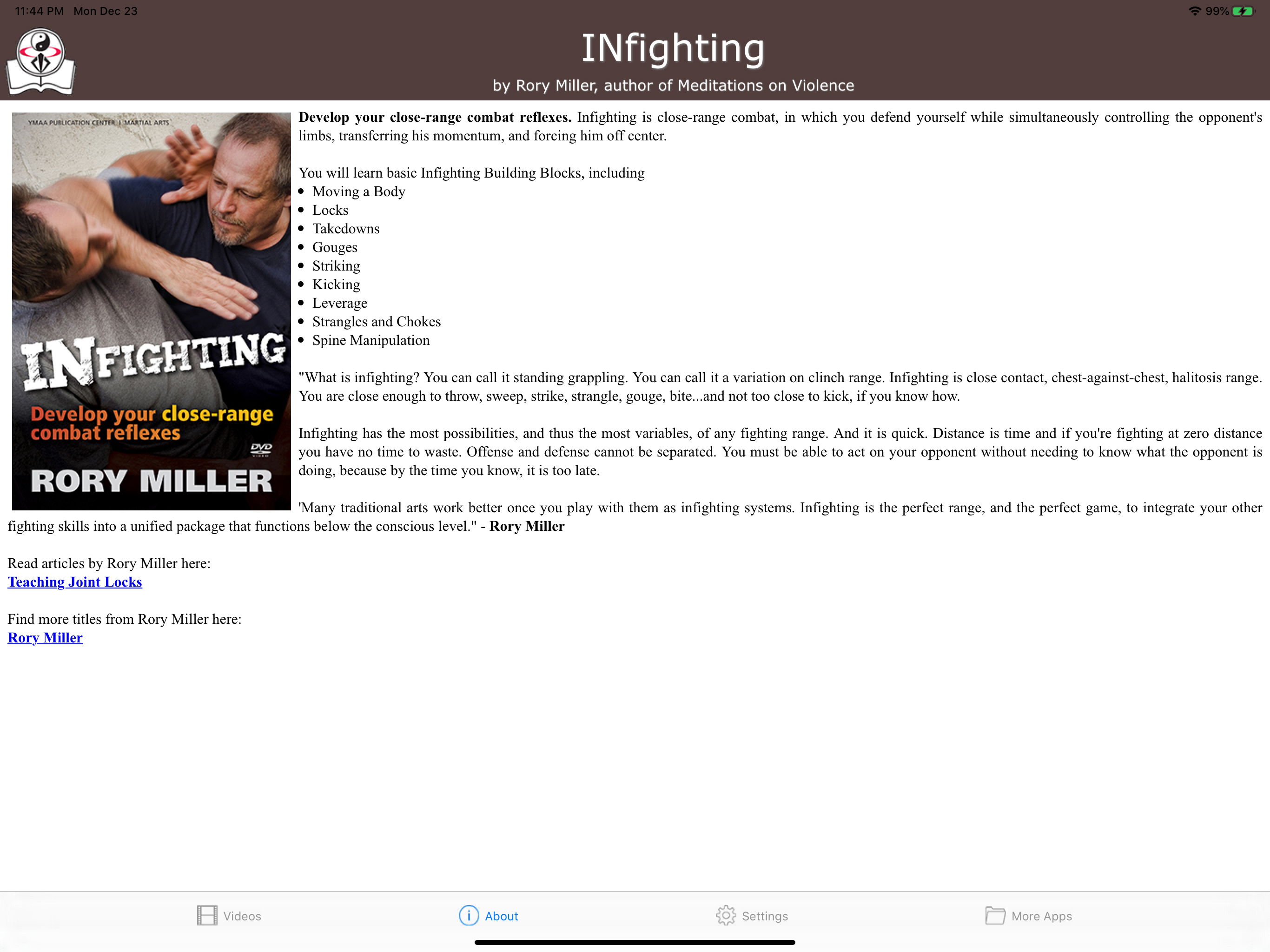 INfighting / Rory Miller screenshot 6