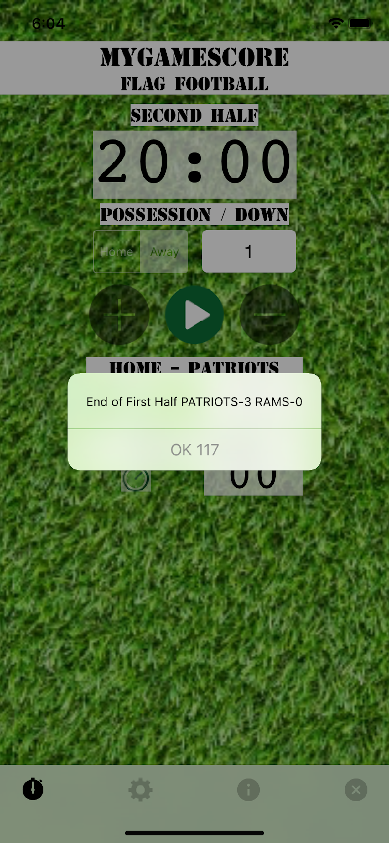 MyGameScore Flag Football screenshot 7