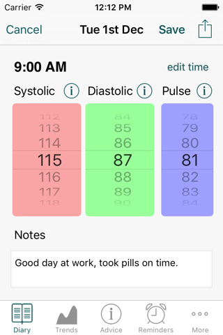 Blood Pressure Monitor Tracker screenshot 2