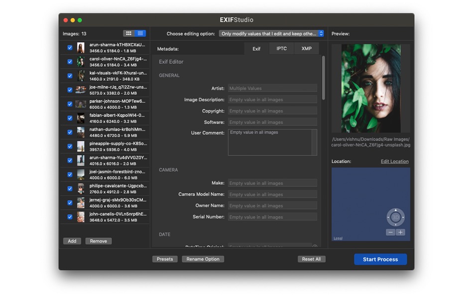 #5. EXIF Studio - Metadata Editor (macOS) 由: Wise Tech Labs Private Limited