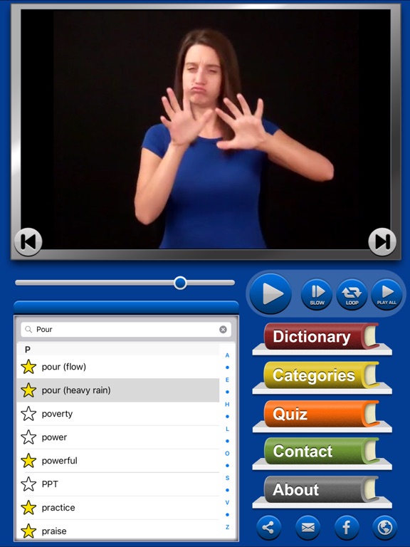 Screenshot #1 for ASL Dictionary Sign Language
