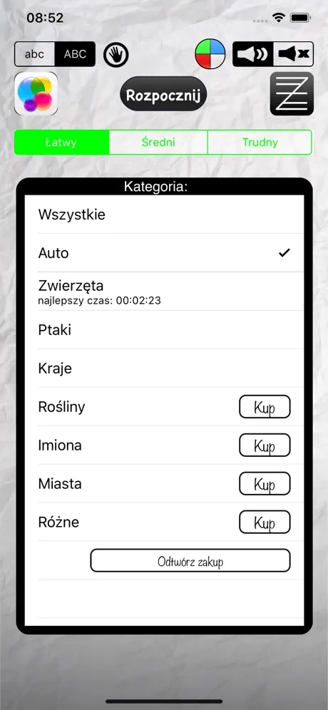 Znajdź Słowa Z
