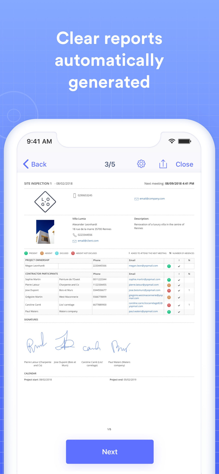 Archireport screenshot 3
