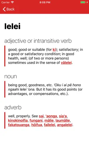 Tongan-English Dictionary iPhone Screenshot 3