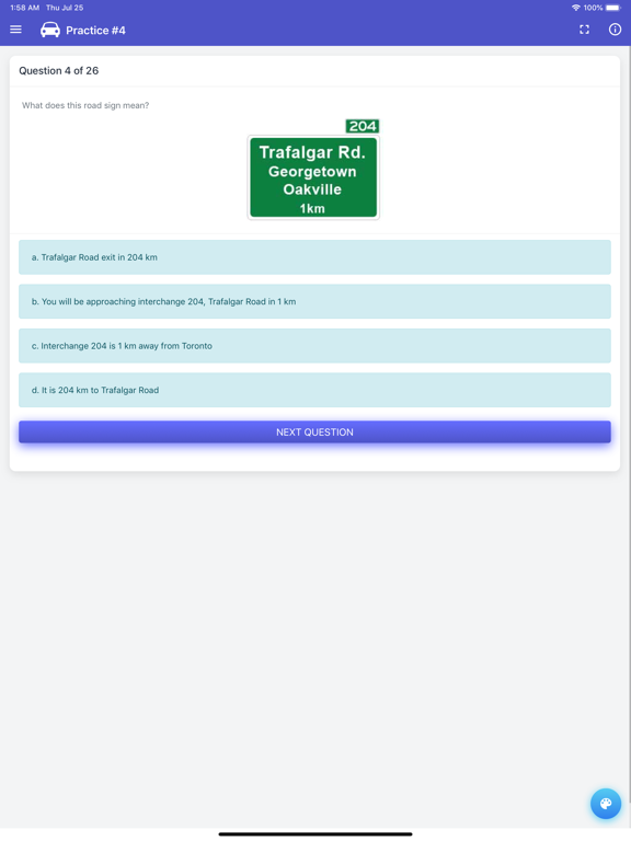 Quebec Class 5 Driving Test iPad screenshot