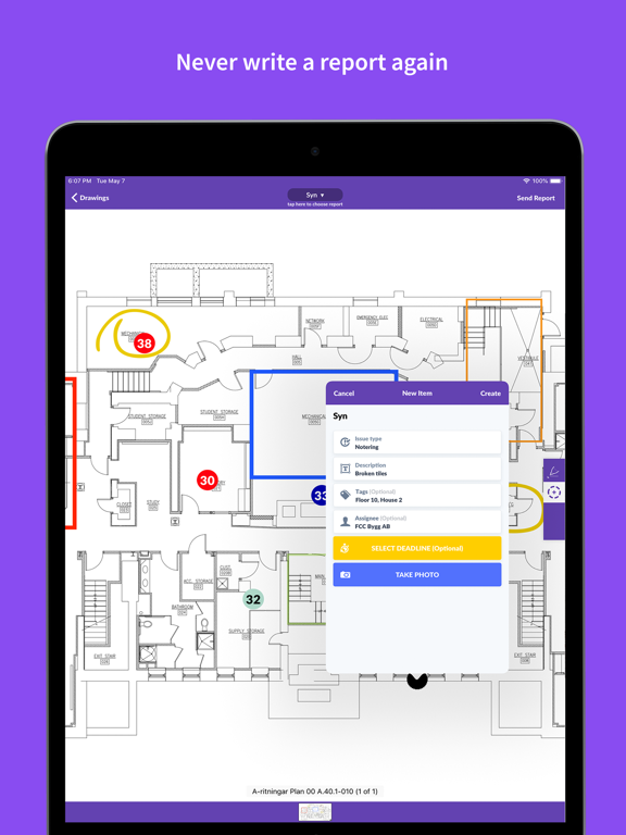 iControl: Construction reports iPad screenshot 2 - Business app