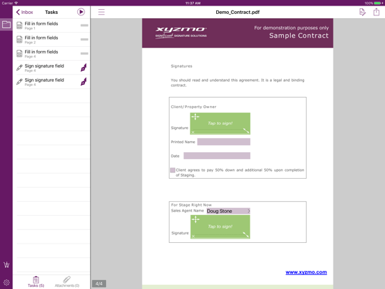 xyzmo Signature Capture