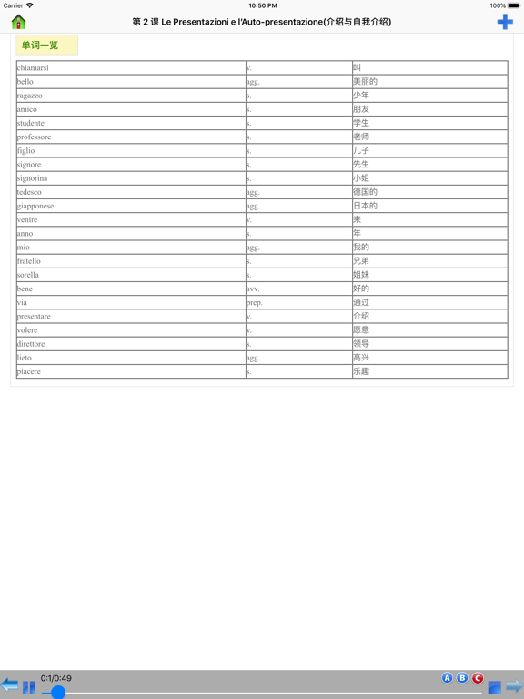 意大利语300句有声完整版 iPad screenshot 4 - Education app