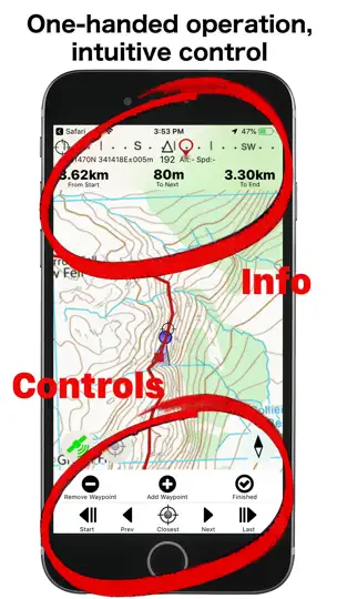 Screenshot von GBTopoMap auf dem iPhone 7