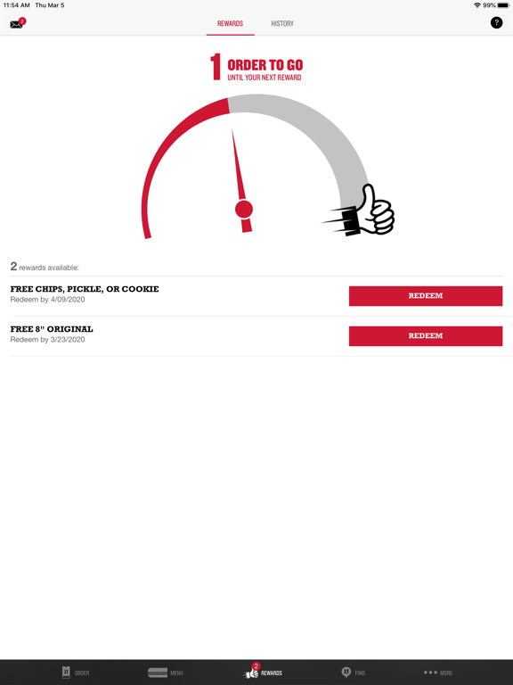 iPad Image of Jimmy John’s Sandwiches