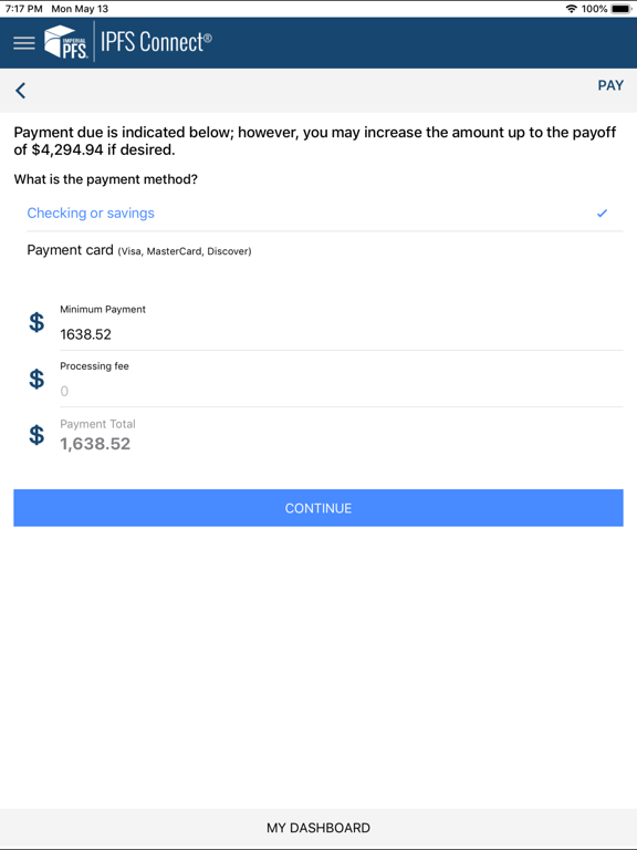 IPFS Connect iPad screenshot