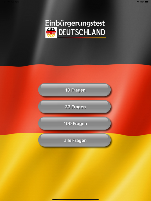 Einbürgerungstest App iPad screenshot