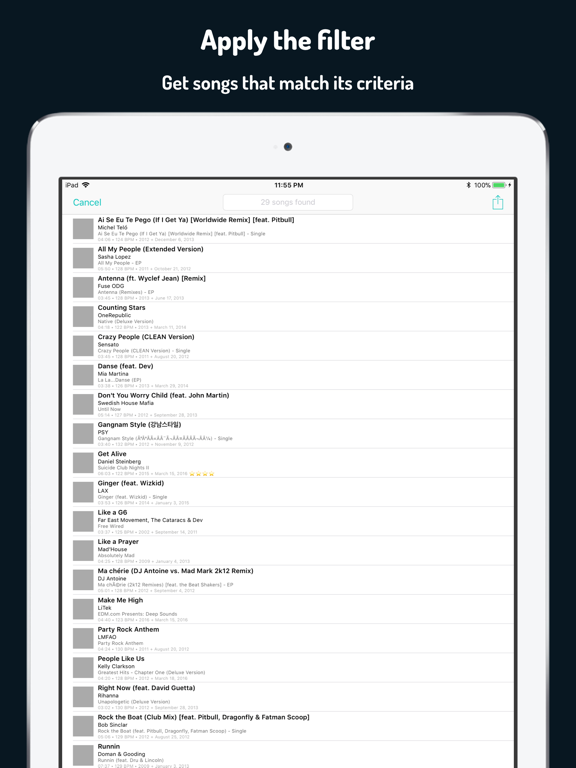 Kaign iPad screenshot 3 - Music app