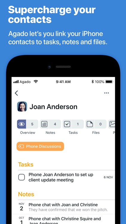 Agado: Contacts, Notes & Tasks