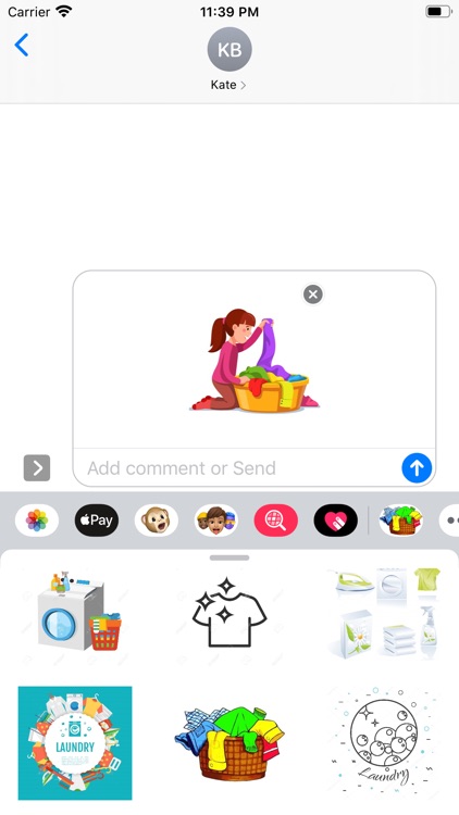 Laundry-Emojis Stickers
