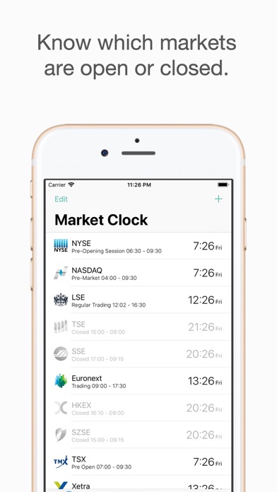 Market Clock Screenshot