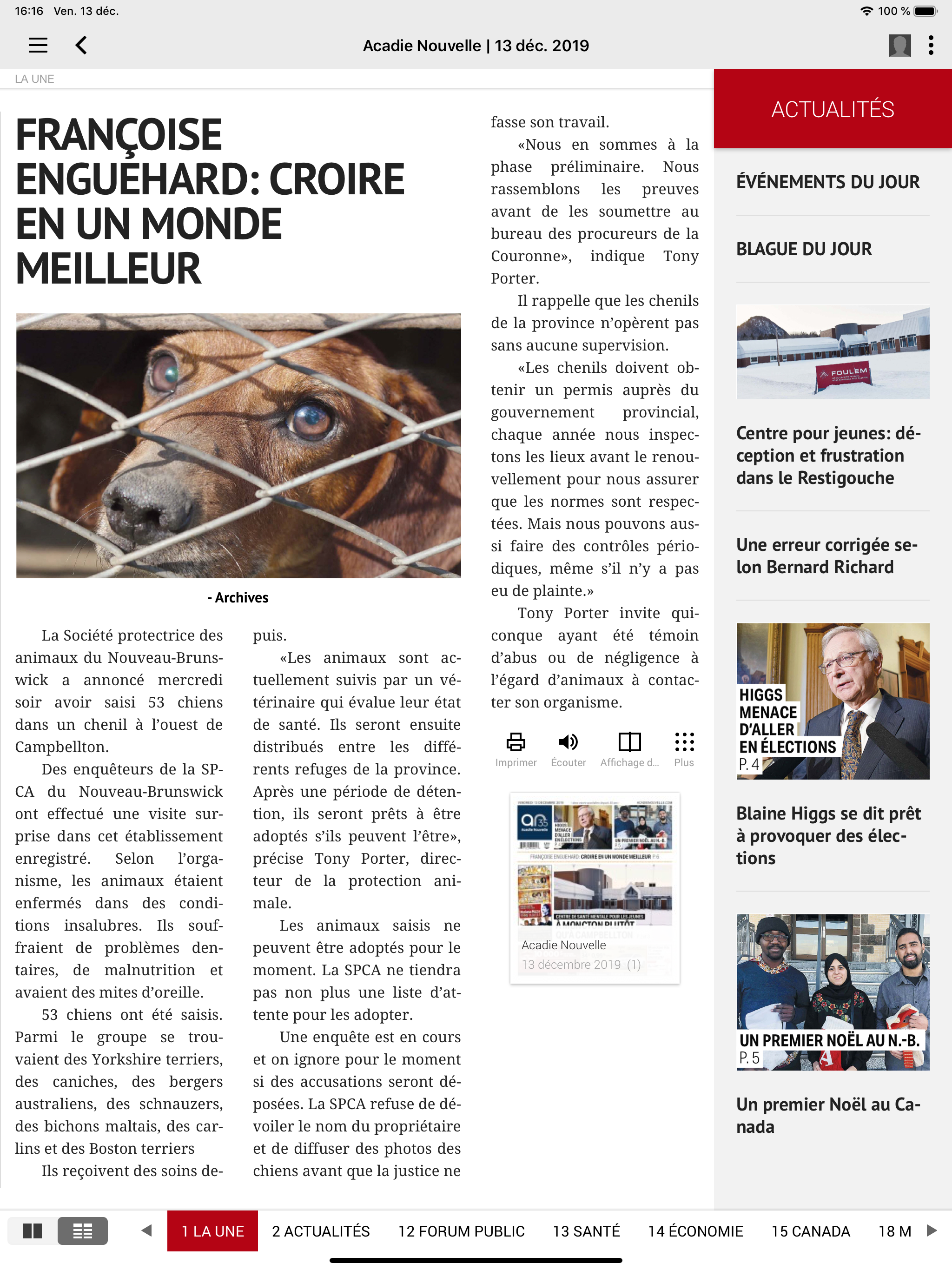Acadie Nouvelle - Numérique