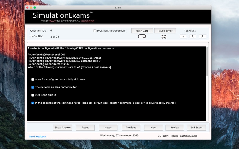 SE : CCNP Route Practice Exams скриншот программы 4