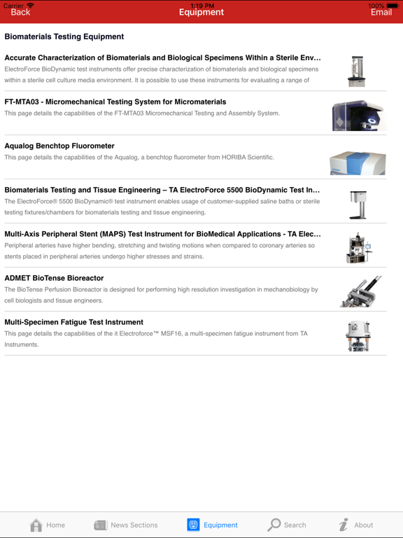 AZoM iPad screenshot 5 - Reference app