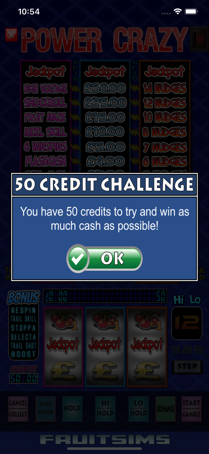 Power Crazy Fruit Machine Game