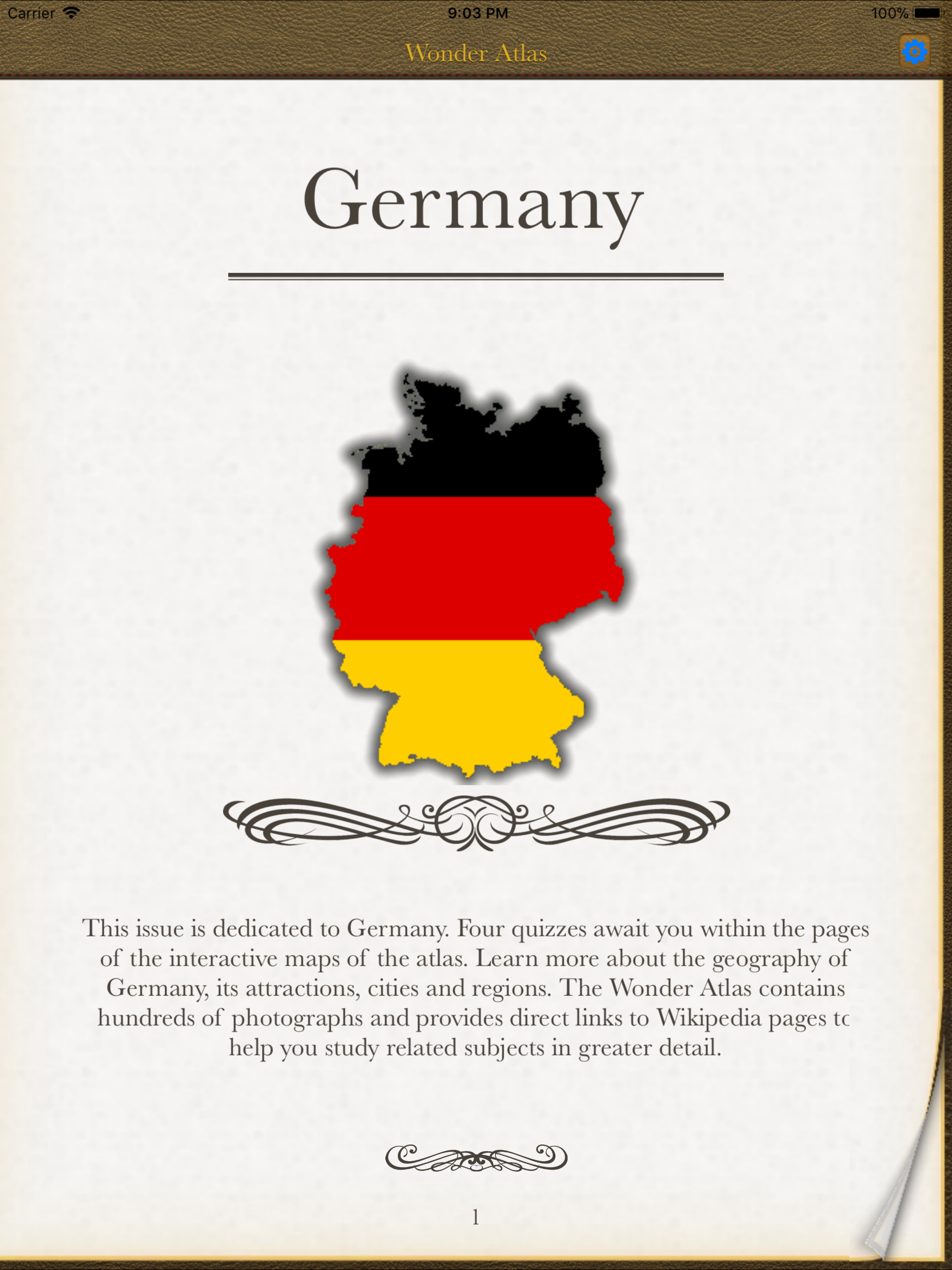 Germany. The Wonder Atlas Quiz