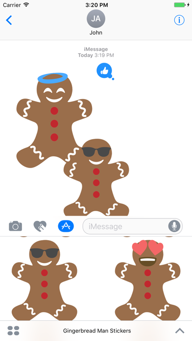Screenshot #1 pour Gingerbread Man Stickers!