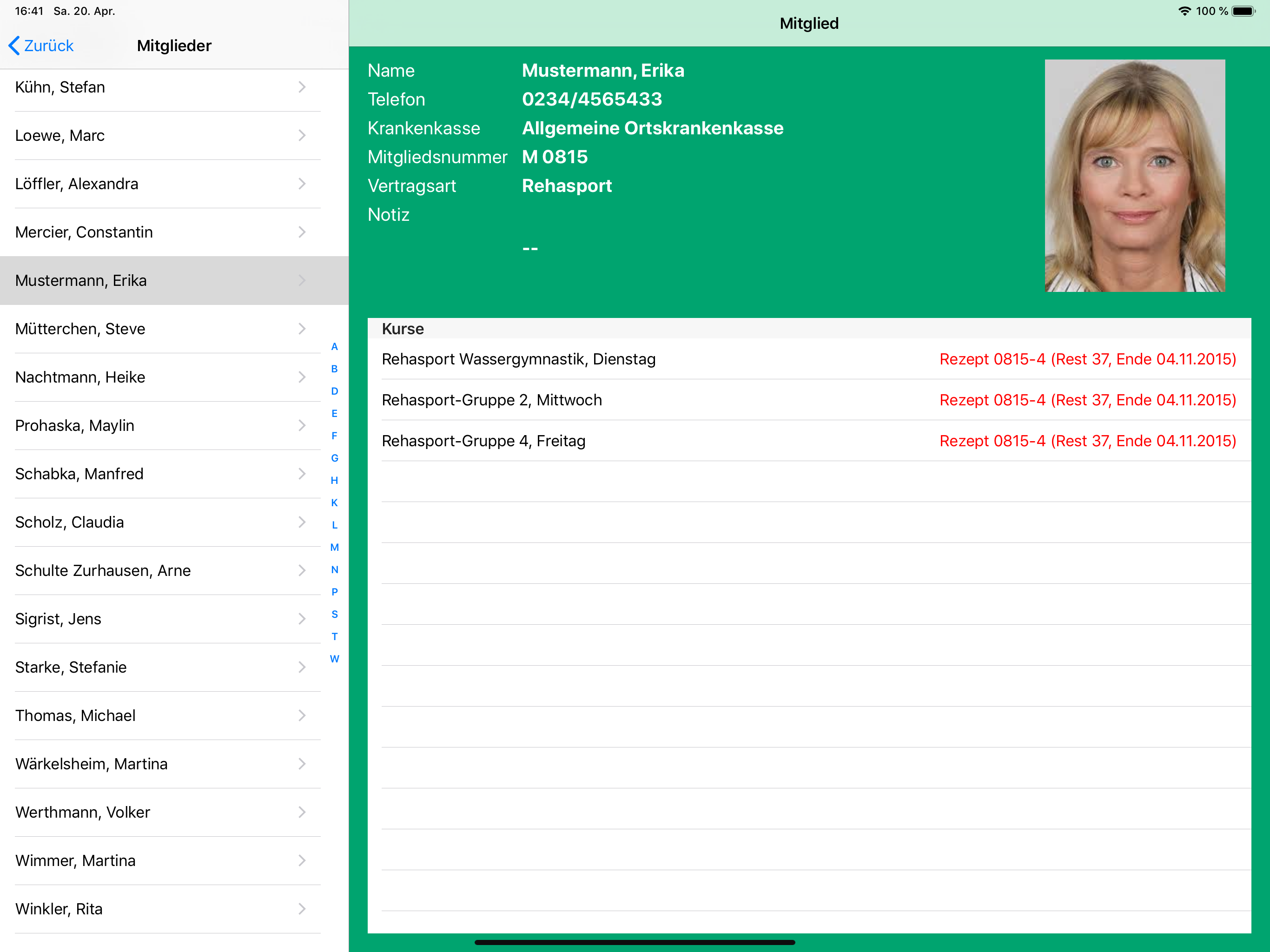 RehaSport Sign screenshot 9