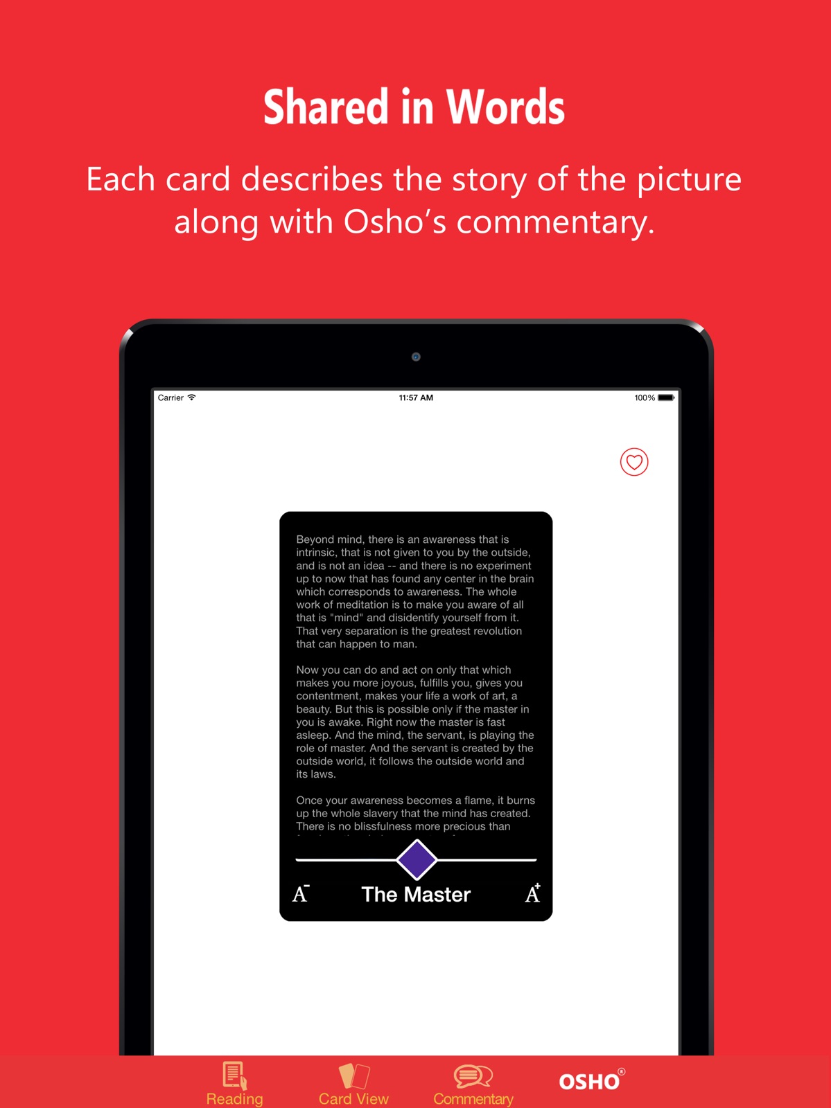 Osho Zen Tarot ipad screenshot 4