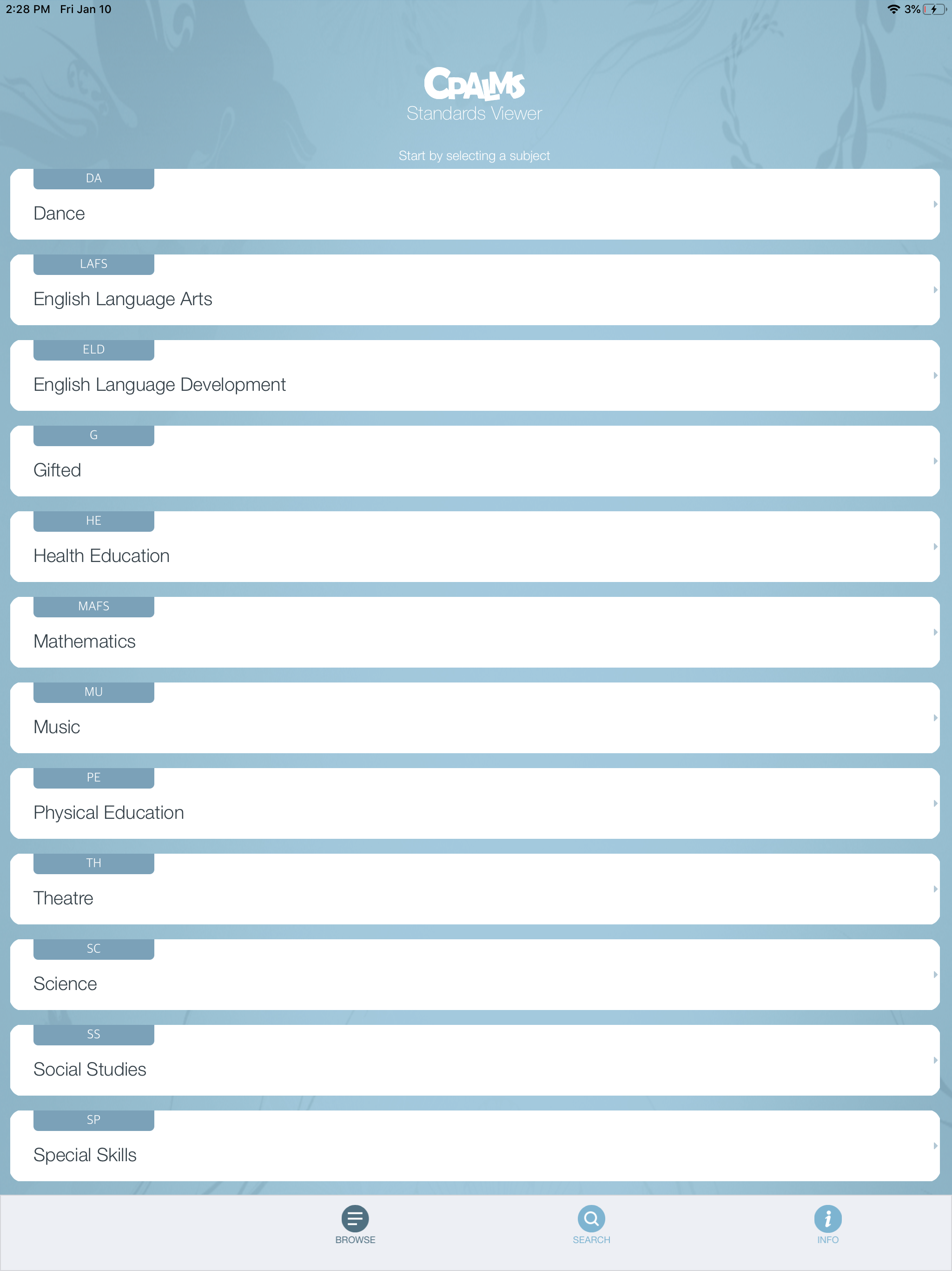 CPALMS Standards Viewer