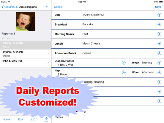 Screenshot #4 pour Daycare Assistant Daily Sheets