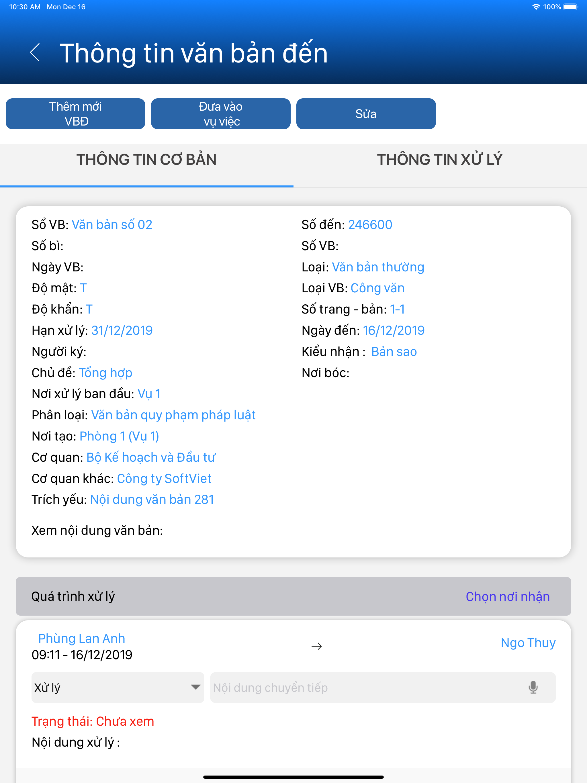 Quan Ly Van Ban - VKSTC screenshot 9