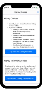 Kidney Choices screenshot #2 for iPhone