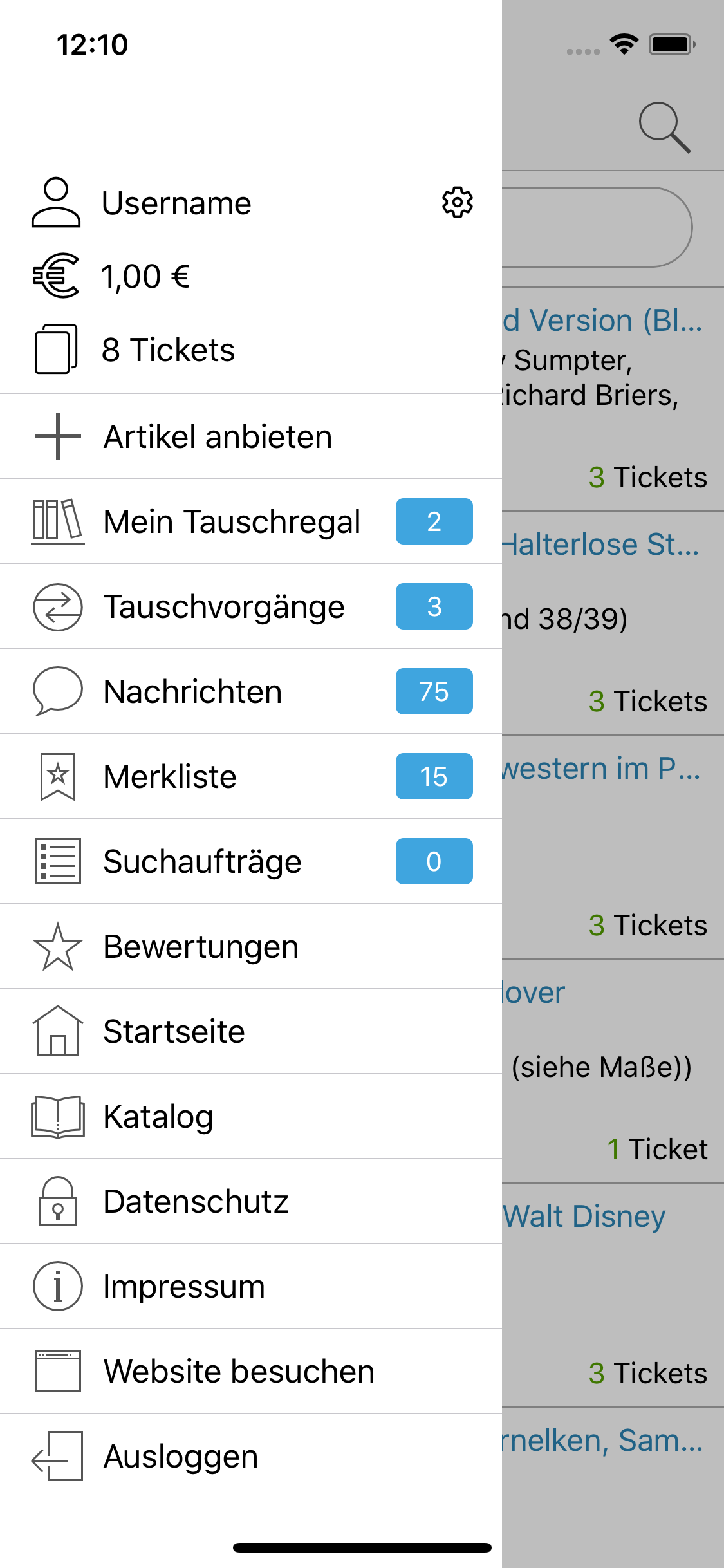 Tauschticket - Die Tauschbörse